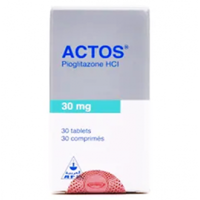 Actos 30 mg ( pioglitazone ) 30 tablets 